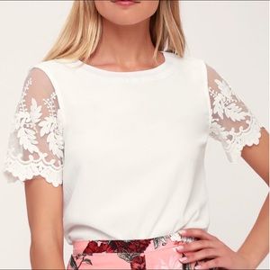 Lisa Marie White Embroidered Top
